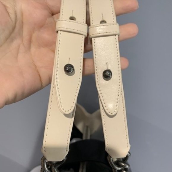 Guaranteed Authentic CHANEL Original Clasp Boy Tote Black Cream Leather $3500 - Picture 8 of 10